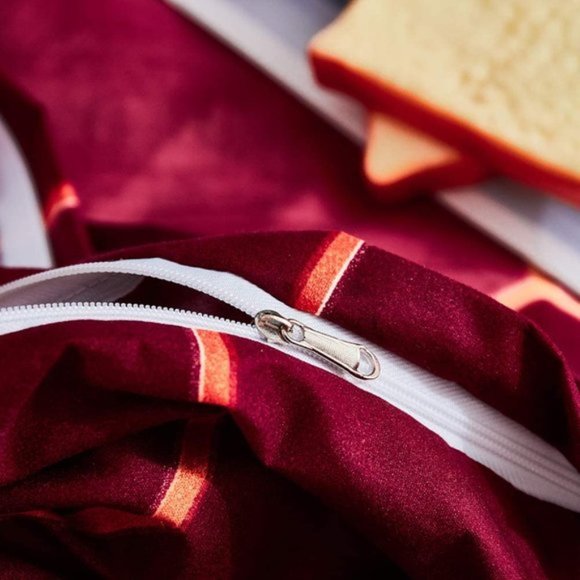 ✧Geometric Diamond Line Duvet Cover Set with Shams - Picture 2 of 6